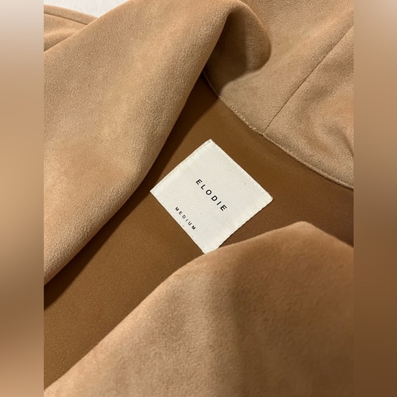 •SOLD• Elodie Tan Open Coat - Picture 3 of 5